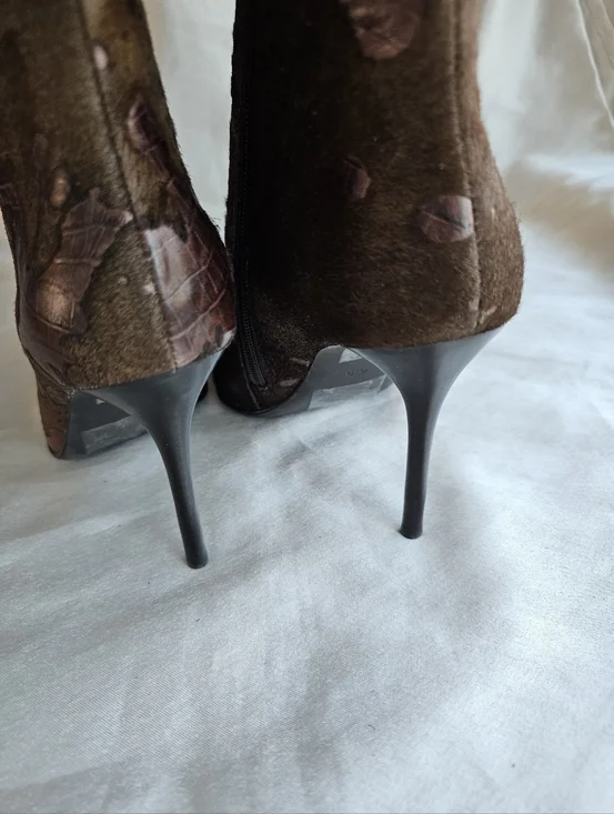 Jeffrey Campbell Proposal Boots in in Brown Croc Sz 6.5 - Picture 13 of 16